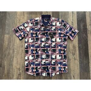 Mizumi Couture Modern Fit Abstract Pattern Shirt